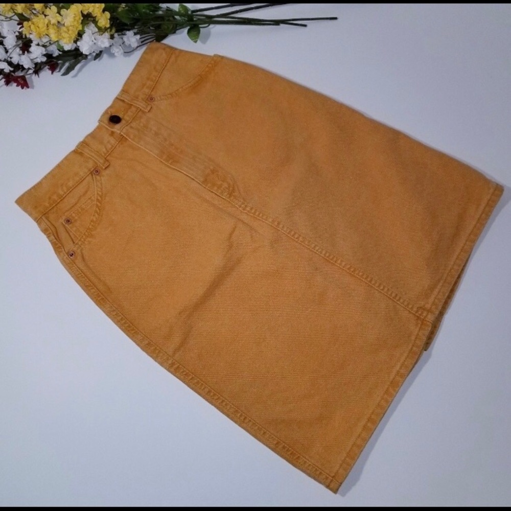 Vintage Mustard Jean Skirt 💛